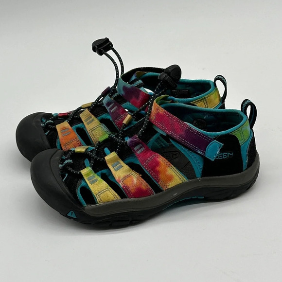 KEEN Big Kid's Youth Rainbow Tie Dye Newport H2 Waterproof Sandals size 2 - Picture 7 of 9